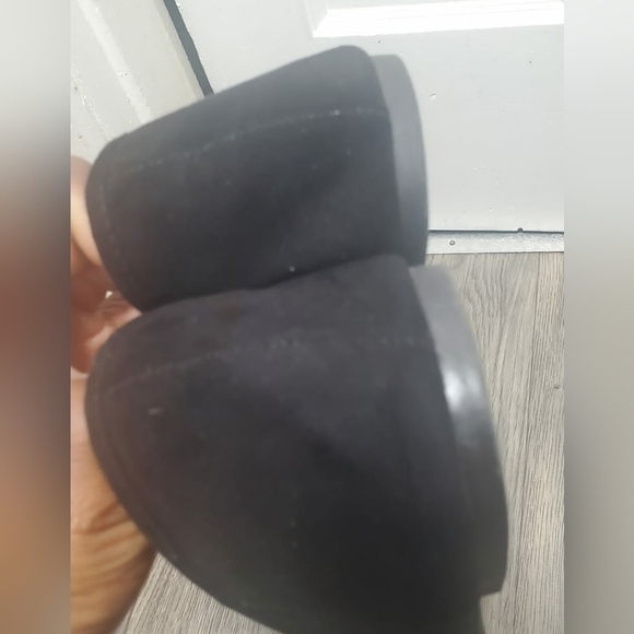 🌴Bamboo Justify-50 Bow Black Faux Suede Slip On Flats Size 10✌️ - Picture 11 of 14